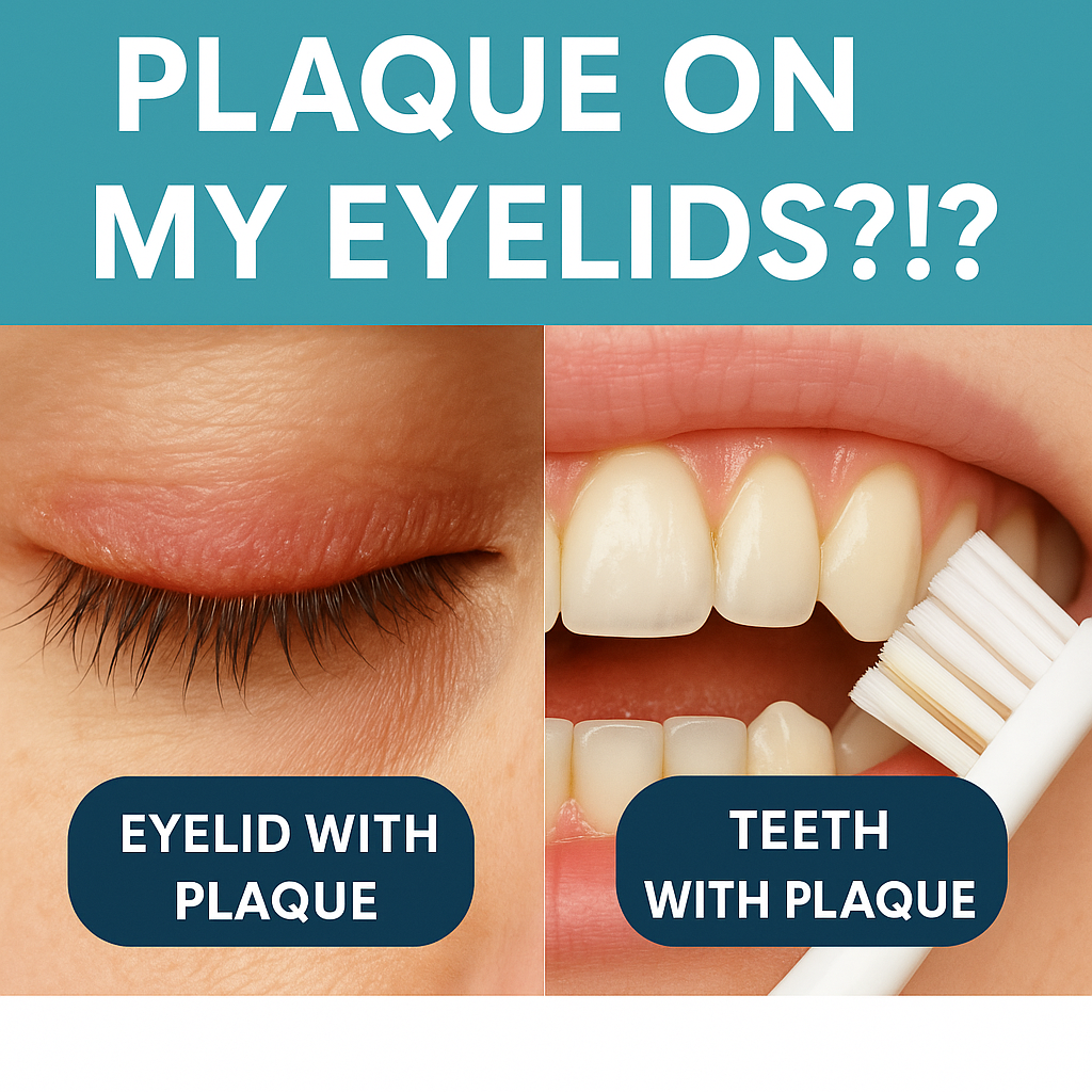 Wait, what?  There's plaque on my eyelids?