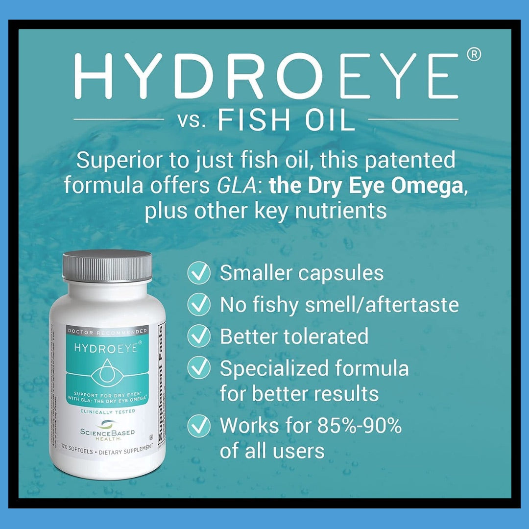 HydroEye Softgels Dry Eye Relief myze The Daily Care for Eyes