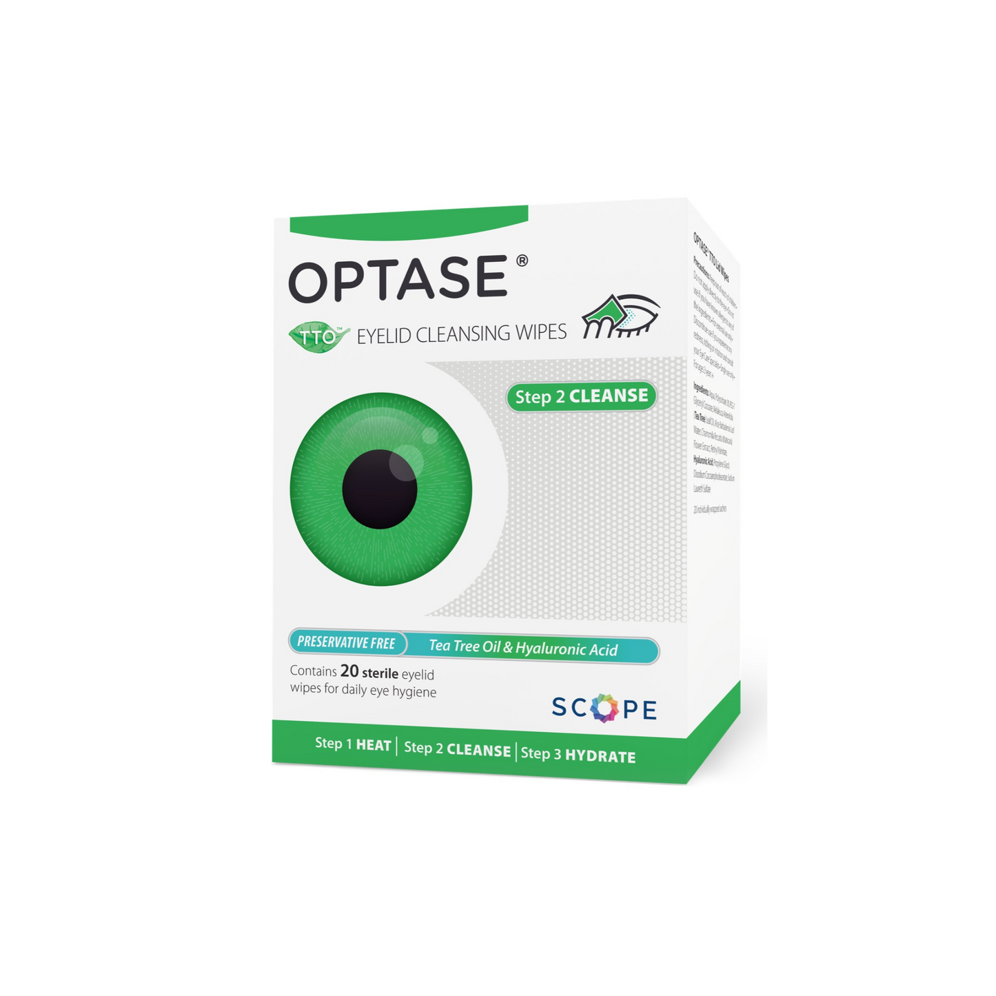 OPTASE® TTO Lid Wipes - 20count