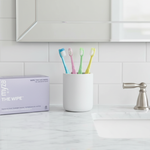 The Wipe for sensitive eyes natural bathroom vanity view