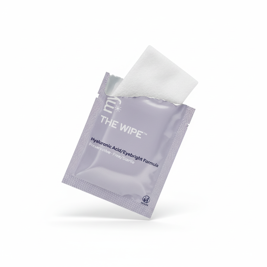 The Wipe opened sachet with towelette